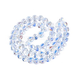 Galvanisieren transparente Glasperlen Stränge&nbsp;X-EGLA-N056-01A-02