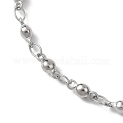 Pulseras deslizantes de cadena de eslabones y cable de acero inoxidable 304 para mujer&nbsp;BJEW-JB12858-02