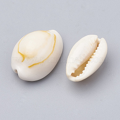 Perle naturali di conchiglia di ciprea&nbsp;X-SSHEL-T004-07