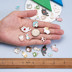 72pcs 18 pendentifs en émail en alliage de style&nbsp;ENAM-CW0001-10