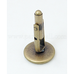 Antike Bronze Messing Manschettenknopf&nbsp;X-KK-E063-AB-NF