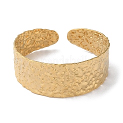 Braccialetti a polsino martellati in acciaio inossidabile 304 per donna&nbsp;BJEW-Q770-03G