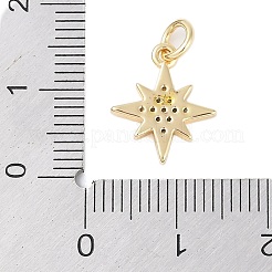 Rack-Beschichtung Messing Micro Pave klar Kubisch Zirkonia Charms&nbsp;KK-Z060-08G-02