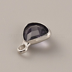 Pendentifs en verre à facettes&nbsp;GLAA-WH0030-13P-02