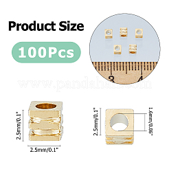 100 Stück Messingperlen&nbsp;KK-FI0001-03B