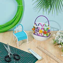 Tiras de mimbre de ratán de plástico&nbsp;DIY-WH0816-132D