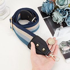 Cinturini per borse in tessuto di cotone con motivo a righe e pelle sintetica&nbsp;FIND-WH0001-55B