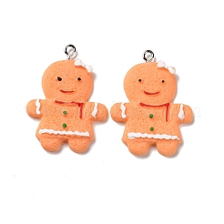 Pendentifs de noël en résine opaque&nbsp;RESI-E022-03P-02