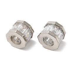 Cremagliera in ottone placcatura zirconi European Beads&nbsp;KK-R147-02P