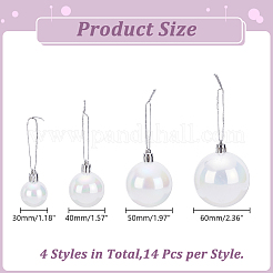 56 pièce 4 styles de décorations suspendues en forme de boule de Noël pour animaux de compagnie&nbsp;AJEW-HY0003-09A