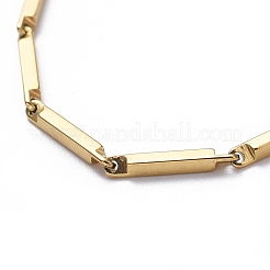 Ionenplattierung (IP) Unisex 201 Edelstahl-Gliederkettenarmbänder&nbsp;BJEW-L637-42A-G