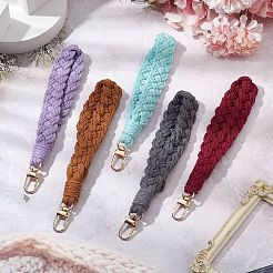 Pendentif de poignet en fils de coton macramé fait à la main&nbsp;HJEW-JM02623