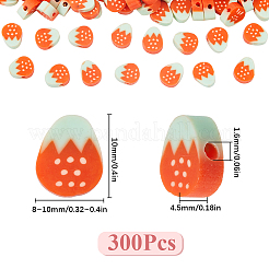 300 Stück handgefertigte Fimo-Perlen&nbsp;CLAY-SC0001-93