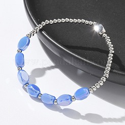 304 braccialetti elastici in acciaio inossidabile per le donne&nbsp;BJEW-M054-01P-02