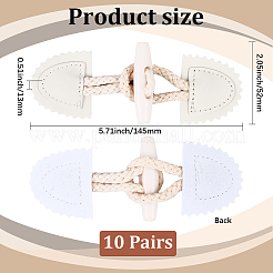 10 paio di fibbie a ginocchiera in acrilico e similpelle PU&nbsp;DIY-CY0002-25A