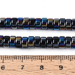 Fili di perline di vetro opaco placcate color ab&nbsp;GLAA-T026-3x6mm-P01