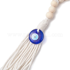 Pendentif décoratif en verre de Murano turc fait à la main avec un mauvais œil bleu&nbsp;WD-CJ5615