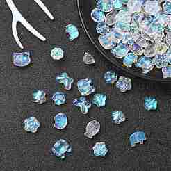 100pcs 10 Arten transparente Glasperlen&nbsp;GLAA-CJ0001-93