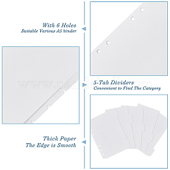Feuilles de séparation pour carnet de notes à reliure papier A5&nbsp;AJEW-WH0314-363C