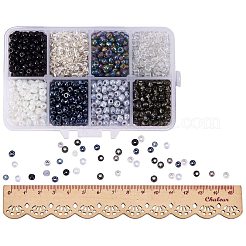 Gemischte Art 6/0 Runde Glas Saatperlen&nbsp;SEED-PH0006-4mm-01