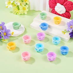 12 mini modello di cestino in resina a 6 colori&nbsp;AJEW-TA0005-85