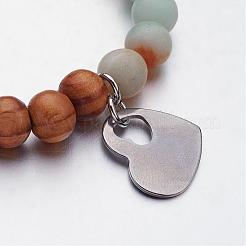 Amazonite bracelets extensibles&nbsp;BJEW-JB02553-04