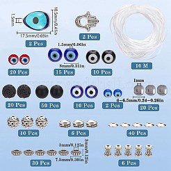 DIY-Sets zur Herstellung von Armbändern mit der Hamsa-Hand und dem bösen Blick&nbsp;DIY-SC0025-22