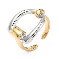 Offene Manschettenringe aus Edelstahl 304 für Damen&nbsp;RJEW-B158-02GP-03