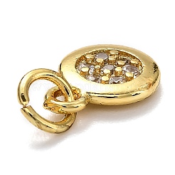 Breloques en laiton avec zircone cubique de micro pave&nbsp;ZIRC-H119-09G