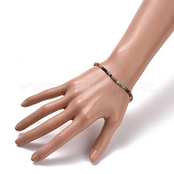 Mini bracelets extensibles en perles d'agate indienne naturelle&nbsp;BJEW-JB07669-04