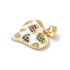 Colgante micropavé cubic zirconia de latón&nbsp;KK-P330-08A-G01