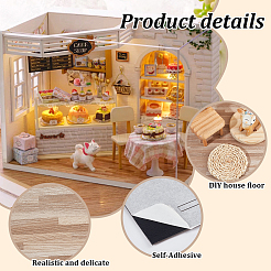 Pavimento in plastica con venature del legno in finto mattone&nbsp;DIY-WH0430-754A