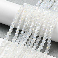 Nachahmung Jade galvanisieren Glasperlen Stränge&nbsp;LS-EGLA-A039-J4mm-B05