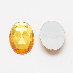 Acryl Strass Cabochons flach zurück&nbsp;GACR-Q011-30x40-09