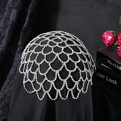 Legierungs-Strassquasten-Haarkettenhut für Braut&nbsp;DIY-WH20050-54S