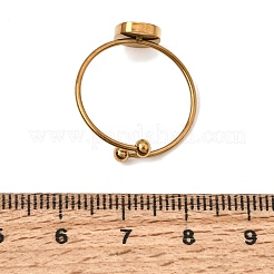 Kit para fabricar brazaletes planos redondos de acero inoxidable 304 con bandeja para engaste.&nbsp;SA-CBABF3F-04G-05