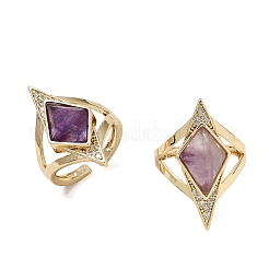 Anillos de puño de circonita cúbica micro pavé de latón para mujer&nbsp;GG-CBA7610-11G-04