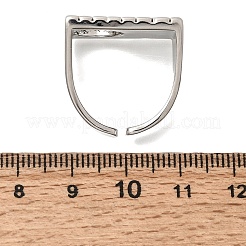 Bagues ouvertes en laiton pour femmes&nbsp;RJEW-F215-10P