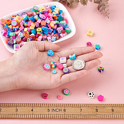 320pcs 8 Arten handgemachte Polymer-Ton-Perlen&nbsp;CLAY-TA0001-15
