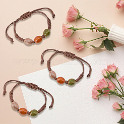 3 braccialetti di perline intrecciate fatte a mano in porcellana per uomo e donna&nbsp;BJEW-CP0001-01A