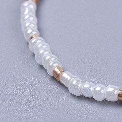 Bracciali di perline intrecciati con filo di nylon regolabile&nbsp;BJEW-JB04374-01