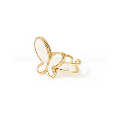Bracciale aperto in acciaio inossidabile 304 smaltato con anelli per donna&nbsp;WGAEB7B-01
