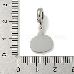 Europäische Anhänger aus 304 Edelstahl mit roter Emaille&nbsp;STAS-U005-38P