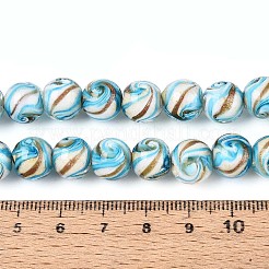 Perles vernissées de sable d'or manuelles &nbsp;LAMP-T024-11C