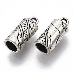 Tibetischer Stil Legierung Endkappen für Kord&nbsp;TIBE-S320-148AS-LF