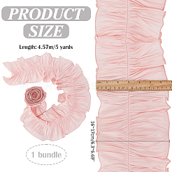 Ruban à volants en polyester&nbsp;DIY-WH0632-77A