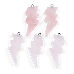 Pendentifs de quartz rose naturel&nbsp;G-N332-53-A20