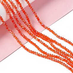 Chapelets de perles en verre électroplaqué&nbsp;EGLA-R048-2mm-21
