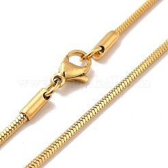 Collane a catena a serpente quadrata in acciaio inossidabile 304 con placcatura ionica (ip)&nbsp;X-STAS-A066-07-01G