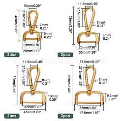 8 Stück 4 Stile tibetischen Stil Zinklegierung Schwenk Hummer Krallenverschlüsse&nbsp;FIND-PH0008-63AG